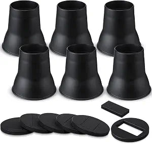 Heavy Duty Bed Risers Adjustable Furniture Risers for Beds, Sofas, Tables, and Chairs Supports up to 1500 Lbs(6 Inch,Unstackable,Set of 6)
