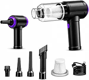 14.5KPA Computer Keyboard Vacuum Cleaner & 110000RPM Electric Air Duster 3-in-1, Replaces Canned Air, for PC Tower & Car Laptop Sewing Machine Portable Keyboard Vac USB Desk Crumbs Dust Cleaners