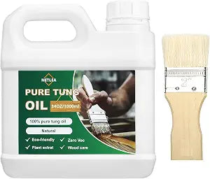 100% Pure Tung Oil 34oz Natural Finish for Furniture & Floors