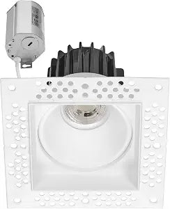 Maxxima 2" White Trimless Anti-Glare LED Square Downlight 600 Lumens 5 CCT