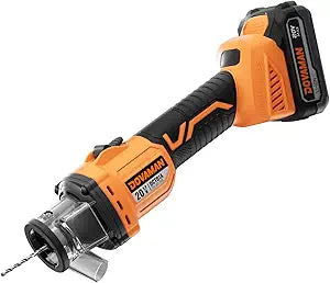 DOVAMAN 20V Max Brushless Drywall Cut-Out Tool, Up to 98% Dust Collection with Dust Shroud, 30,000 RPM, Adjustable Depth, Quick Bit Change, LED, Includes Battery, Fast Charger & Construction Bag