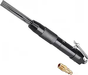 Compact Air Needle Scaler - Mini Pneumatic Tool for Rust, Paint & Welding Residue Removal on Metal Cleaning