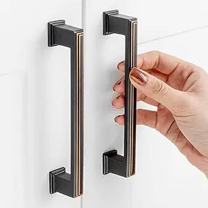 30 Pack 5 Inch Hole Centers, Oil Rubbed Bronze Cabinet Pulls Brushed Bronze Cabinet Handles Bronze Kitchen Hardware for Cabinets ZP2206 Drawer Bedroom Dresser Bathroom Vanity Cupboard Closet