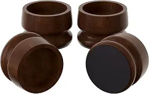 EasyPAG Heavy Duty Bed Risers Wood Furniture Risers for Couch and Desk, 2200LB Capacity Crack-Resistant Bed Lifts for Robot Vacuum and Under Bed Storage, 3 Inch Height 2 Inch Actual Rise, Retro Brown