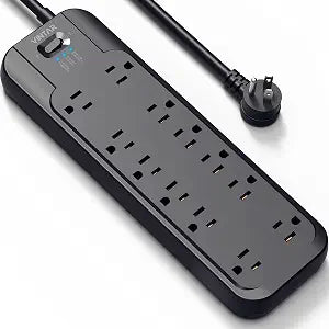 VINTAR Power Strip Surge Protector (2 4800 Joules) with 12 AC Outlets