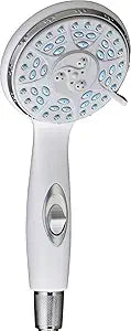 NOVA Handheld Shower Head with Extra Long 84 Hose, On/Off Switch, 5 Settings, Comes with Wall Mounted Holder (9311-R)