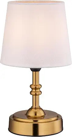 OBright Seraph mini Cordless LED Table Lamp with Dimmer, Built-in Rechargeable Battery, 3-Level Brightness, Patio Table Lamp, Bedside Night Lamp, Ambient Light for Restaurant, Antique Brass