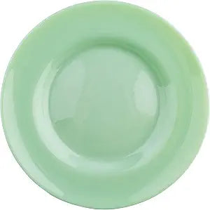 TableCraft 12222 Jadeite Glass Collection Round Side Plate, 8 Diameter, Vintage-Style Milk Green Glass, Classic Design, Dishwasher & Microwave Safe, 8 x 8 x 0.75 Appetizer & Side Dish Plate