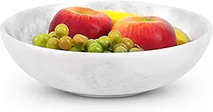 Radicaln Marble Fruit Bowl 10" Inches White Handmade Candy Bowl For Entryway Table, Ideal Decorative Bowl, Serving Bowl and Fruit Holder For Dining Table Centerpiece