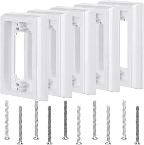 Kanayu 5 Pcs 4/5 in 1-Gang Electrical Box Extender, White, White
