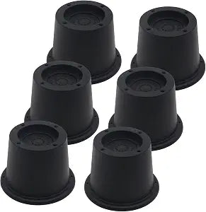 6 Pack Furniture Risers Black Bed Risers 2 inch, Bed Lifts Risers