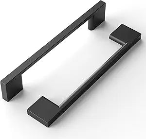 9BUILD 10 Pack Matte Black Cabinet Pulls 5 Inch Black Kitchen Cabinet Handles, Cabinet Hardware for Cupboard Drawer Pulls