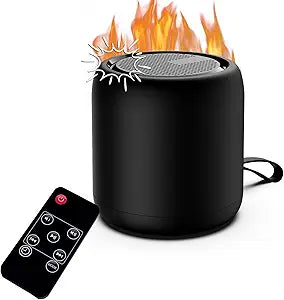 Fireplace Crackler Sound Box for Electric Fireplace with Remote Control, 2 in 1 Realistic Rechargeable Fire Crackling Sound Machine for Gas Fireplace, Fire Crackler Sound System, Fire Noise