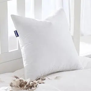 MIULEE Feather Pillow Insert 28x28, Decorative Down Feather Fluffy Throw Pillow Cotton Fabric for Living Room Sofa Bed