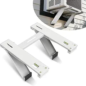 Window Air Conditioner Brackets, Heavy Duty AC Support Bracket with 2 Arms for Window AC Units, Universal Window AC Bracket Fit 5,000 to 22,000 BTU,Up to 200lbs