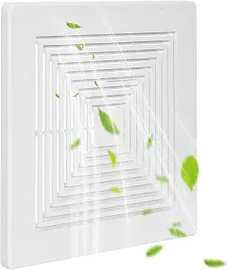 1-Pack 11" x 11" Exhaust Bathroom Fan Cover with Springs Square Ceiling or Wall Mounted Vent Grille Fits Models 663 670 671 675 688 689 Ventilation Cover
