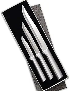 Rada Cutlery Housewarming Gift Set (S02), 3-Piece Knife Set, Stainless Steel Blades, Silver Handle
