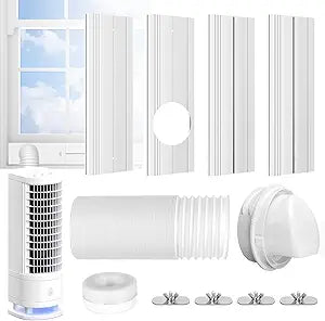 Upgrade Portable Air Conditioner Window Kit with 5.9Inch Exhaust Hose,Portable Air Conditioner Window Vent kit, AC Exhaust Hose Kit, AC Window Vent Kit