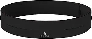 FlipBelt Classic Running Belt, Belt Bag & Fanny Pack for Men and Women - Phone Holder, Waist Pack, Running Accessories, Belt Pouch, Money Belt, USA Running Company