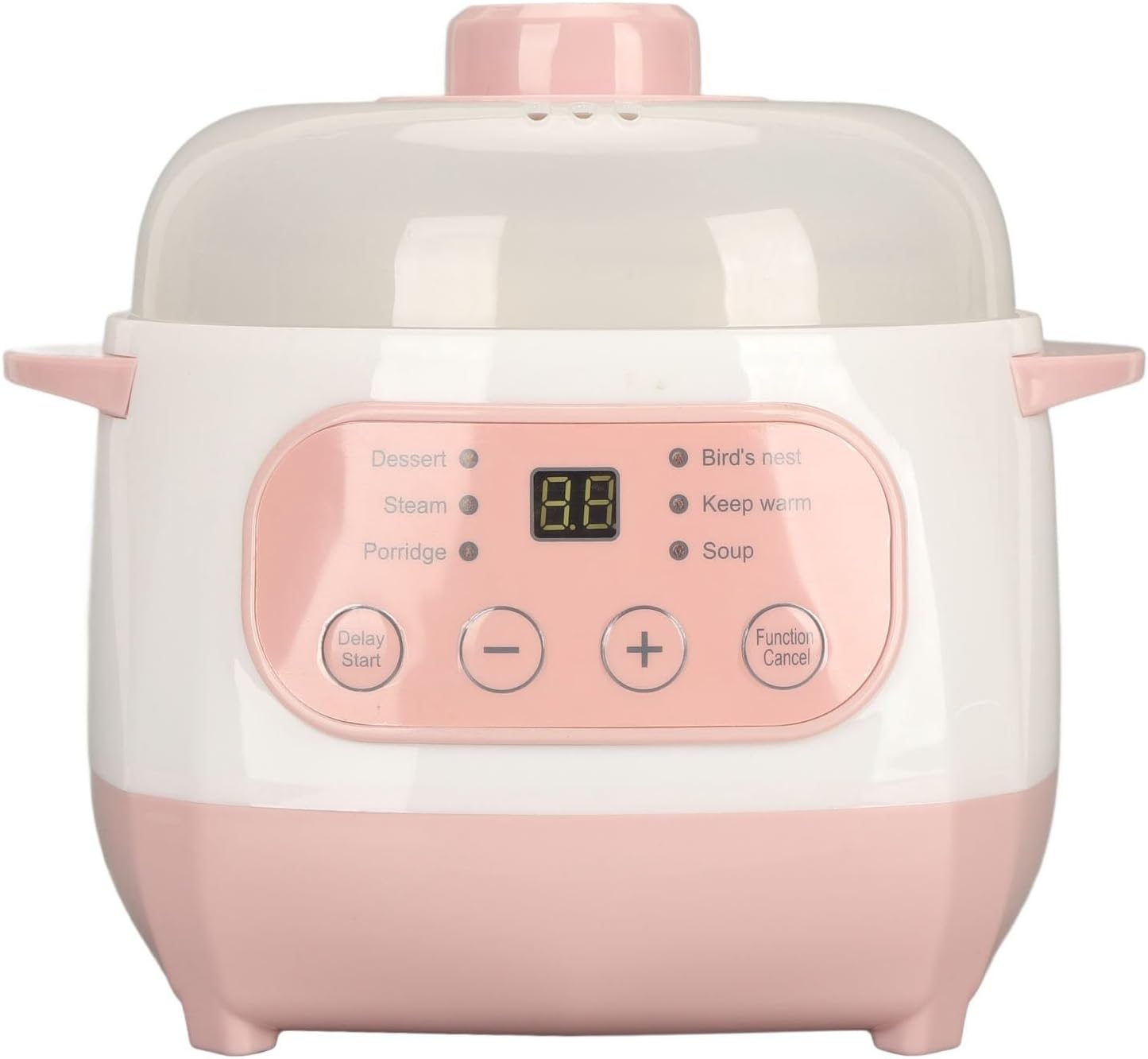 1L Ceramic Electric Stew Pot, 200W Cooker, Electric Cooking Pot for Porridge Rice Soup (US Plug 110V)