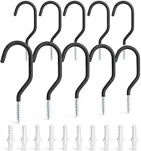 MAQIHAN 10 Garage Hooks Heavy Duty Bike Racks Wall Ceiling Hanging Storage