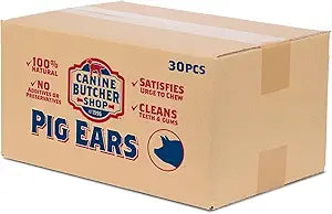 Pig Ears for Dogs, Always USA Made (30-Pack), All Natural, Sourced in USA Pig Ears, Digestible Pork Dog Chew Treat