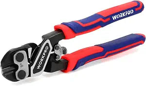 WORKPRO 8" Mini Bolt Cutter, Heavy Duty Wire Cutters with Security Lock