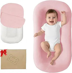Baby Lounger for Newborn 0-24 Months Soft Cotton Infants Support Cushion