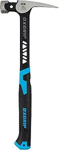 OX Pro Ultrastrike 25 oz Hammer Framing Smooth Face with Magnetic Nail Starter - Side Nail Puller and Solid Steel Body - Martillos De Carpintero