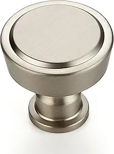 Ravinte 20 Pack Brushed Nickel Kitchen Cabinet Knobs Single Hole Round Dresser Knobs Cabinet Hardware for Kitchen Dresser Drawers
