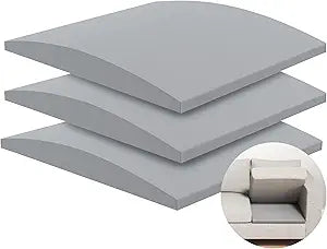 Sofa Cushion Support, Couch Cushion Support for Sagging Couch Seat, Couch Replacement Insert, 20"x20"x2", High Density Foam Furniture Seat Sagging Repair, Trapezoid 40D, Grey Set of 3