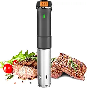 INKBIRD 2.4G Wifi Sous Vide Cooker ISV-200W, 1000W Sous Vide Machine, Remote Control Immersion Circulator with APP Recipes Timer Alarm Mobile Notification 3D Water Heating Ultra-Quiet