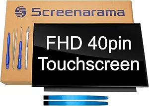 SCREENARAMA New Screen Replacement for HP pn M44814-001 (FHD 40pin Touch IPS) LCD LED Display with Tools and Tape
