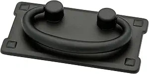 Franklin Brass (5-Pack) Matte Black Cabinet Handles, 3 Inch Hole Center, Vintage Pulls for Drawers, Kitchen Cabinet Door, Dressers | Mission