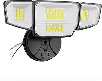 Abovizo 90W LED Flood Lights Outdoor, 10,000LM Security Lights with 4 Adjustable Heads, 6500K Daylight, IP65 Waterproof Exterior Wall Mount Light for Garage, Yard, Porch, Switch Controlled