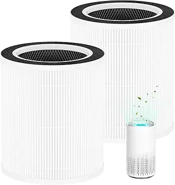 VK-6067B H13 True HEPA Replacement Filter, Compatible with HOKEKI VK-6067B and Vremi Air Purifier, 3-in-1 H13 Grade True HEPA and Activated Carbon Filter, 2Pack