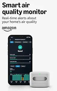 Amazon Smart Air Quality Monitor Γ Know your air, Works with Alexa