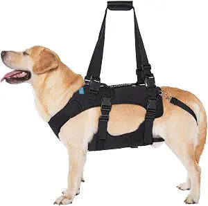Dog Lift Harness, Rehabilitation Lifts Vest for Dogs, Support & Recovery Sling, Adjustable Breathable Lifting Straps for Old, Joint Injuries, Arthritis, Paralysis Dogs Walk (S, Black)