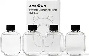 Portable Calming Diffuser Refill Kit (4-Pack, 120-Day Supply) Dog & Cat Pheromone Refills for Stress, Separation, Pee Accidents, Barking, & Destructive Behaviors. Use Diffuser Only