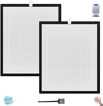 NKA 2 Pack XJ-3800 HEPA Replacement Filter Compatible with Surround Air Intelli-Pro XJ-3800, 2-in-1 HEPA & Activated Carbon Filter for XJ-3800 Air Purifier