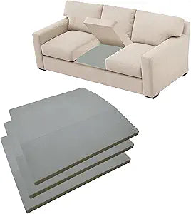 Couch Cushion Support for Sagging Seat, 35D High Density Foam Sofa Insert Replacement for Sectional & Recliners, Under Couch Supports for Sagging Cushions (22x22x2.4, 3Pcs, Grey Trapezoid) | High Density Foam