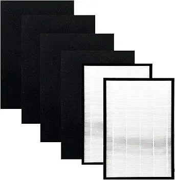 FLT5600 Filter N Replacement for GermGuardian AC5600W AC5600WDLX Air Purifier | 2-Pack HEPA 4-Pack Activated Carbon Pre-Filters Γ Capable of Capturing Dust, Smoke, Pet Dander, Ideal for Home & Office
