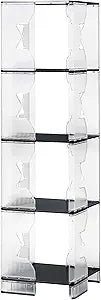 Bookcase, 4-Cube Bookshelf Storage Organizer for Home Office, Study Room