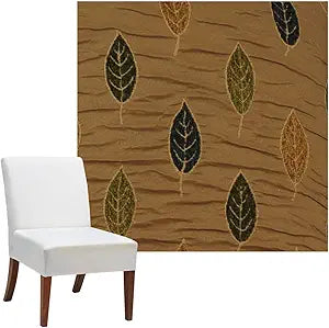 Bailey Street 6092314 Meadow - Slipper Chair Cover, Dark Walnut Finish with Gold Fabric Shade