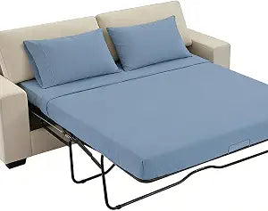 Kingnex Sleeper Sofa Bed Sheets Queen for 60x74 Pull Out Sofa Bed Blue