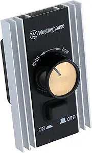 Westinghouse 7788600 Variable Speed Rotary Wall Control, Compatible with Jax Industrial-Style Ceiling Fans, Black and Nickel
