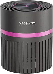MEGAWISE H13 HEPA Air Purifier for Home & Office, Desktop Air Cleaner with True HEPA Filter, Ultra-Quiet, Compact Design Γ EPI810 (Black, No Light)