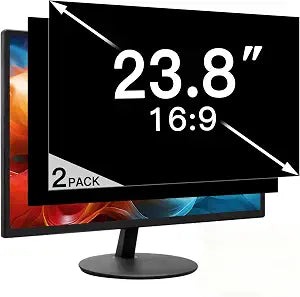 2 Pack 23.8 Inch Privacy Screen for Computer Monitor 16:9 Aspect Ratio, Eye Protection Anti Glare Computer Screen Cover, Removable Anti-Scratch Computer Screen Privacy Shield for 23.8'' Monitor