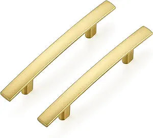 Ravinte 30 Pack | 5-3/16'' Curved Cabinet Pulls Brushed Brass Kitchen Drawer Pulls Arch Cabinet Handles 5-3/16Length, 3 Hole Center