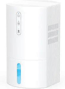 Dehumidifiers for Home, 35oz Dehumidifier for Bathroom with Auto Shut-off Auto Defrost, Whisper Quiet Dehumidifier for Bedroom Office RV Closet Wardrobe (White)